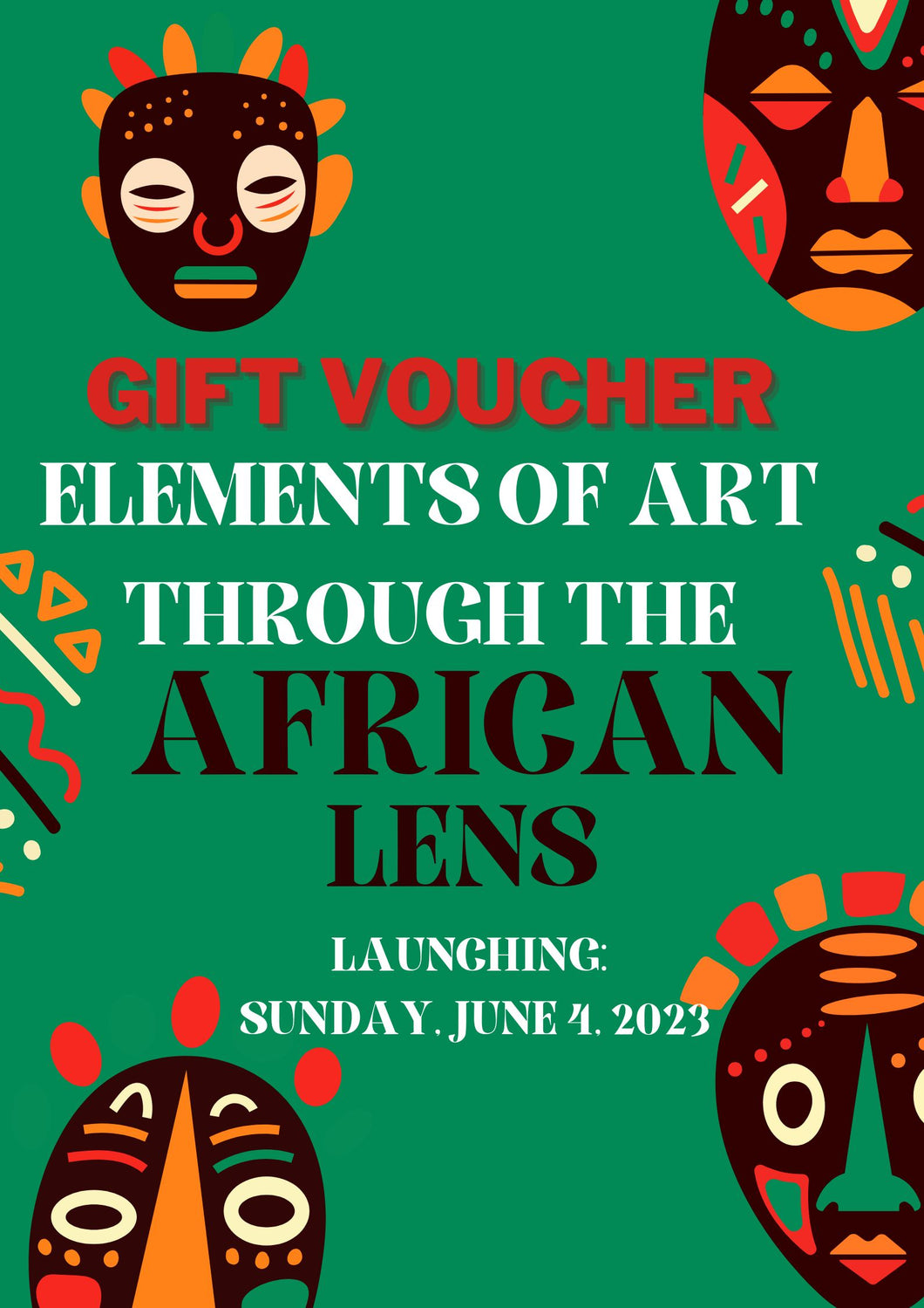 Adult African Art Course Gift Card